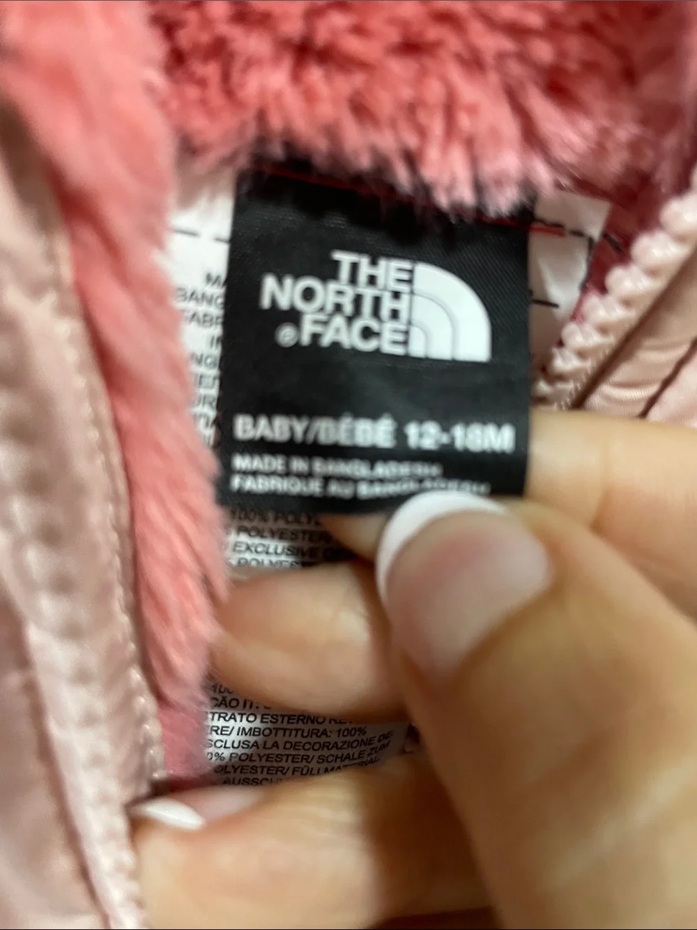 The North Face Girls Pink Hooded Puffy Jacket